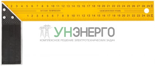 Угольник столярный усилен. желт. 300мм FIT 19430