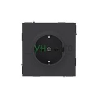 Розетка силовая KANT 2P+E защ. шторки черн. уголь DKC 7012003
