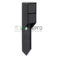 Розетка уличная Feron TM201, 220-230V, 16A, IP44, 70*60*380мм, черный 52185