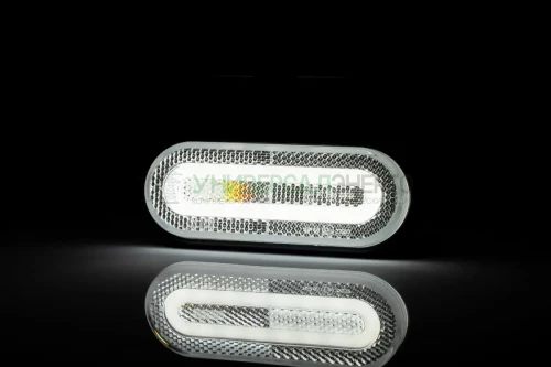 Фонарь габаритный LED 12-36В, белый со светоотражателем и проводом дл. 0.5м. FRISTOM FT-072 B LED фото 2