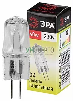 Лампа галогенная G4-JCD-40W-230V-Cl 40Вт G4 230В Эра C0039280 Лампа галогенная G4-JCD-40W-230V-Cl 40Вт G4 230В Эра C0039280