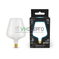 Лампа светодиодная филаментная Black Filament 9Вт V160 матовая 4100К нейтр. бел. E27 890лм GAUSS 1016802209 Лампа светодиодная филаментная Black Filament 9Вт V160 матовая 4100К нейтр. бел. E27 890лм GAUSS 1016802209