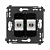 Розетка компьютерная 2-м СП Avanti "Черный квадрат" RJ45 кат.6 без шторок экранир. механизм DKC 4402794