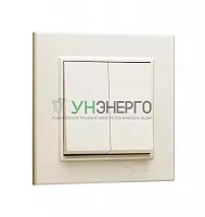 Выключатель 2-кл. СП Karea 10А IP20 крем. Makel 56010003