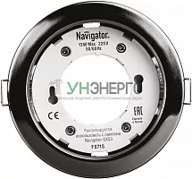 Светильник точечный 71 281 NGX-R1-005-GX53 IP20 черн. хром. Navigator 71281