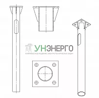 Деталь фундамента закладная ЗДФ-0.159-2.0(К240-180-4х25)-02 (для ОГК/ОКК-8/9/10;ОП3ф) Пересвет В00000210