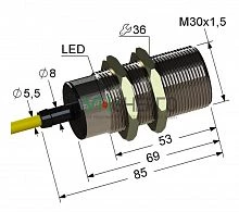 Выключатель бесконтактный PS2-30M85-10B84-Z (ВБ2.30М.85.10.8.4.Z) МЕГА-К A8010-02838391