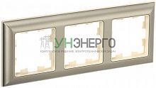 Рамка 3-м BRITE РУ-3-Бр беж./шампань IEK BR-M32-12-3-K10 Рамка 3-м BRITE РУ-3-Бр беж./шампань IEK BR-M32-12-3-K10