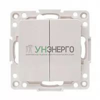 Переключатель проходной 2-кл. Стокгольм 10А механизм бел. PROxima EKF EYV10-027-10