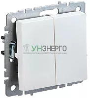 Выключатель 2-кл. СП BRITE ВС10-2-0-БрЖ 10А жемчуж. IEK BR-V20-0-10-K36