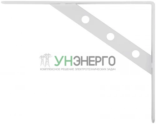 Уголок-кронштейн усиленный 250х200мм бел. КУРС 66105 фото 2