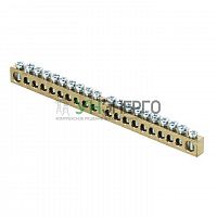 Шина PEN "ноль-земля" 6х9 20 отвер. латунь крепеж по центру PROxima EKF sn0-63-20