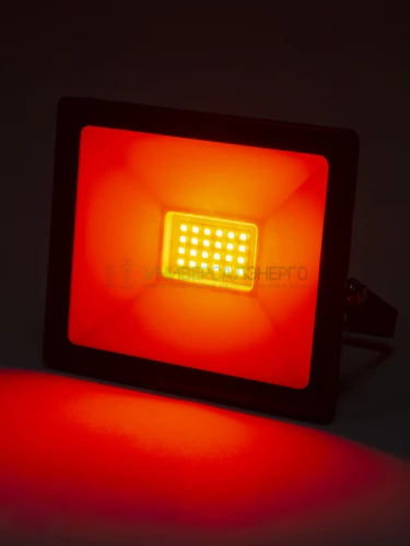 Прожектор светодиодный СДО-04-030Н-К (красный свет) 30 Вт, IP65, черный, Народный фото 3