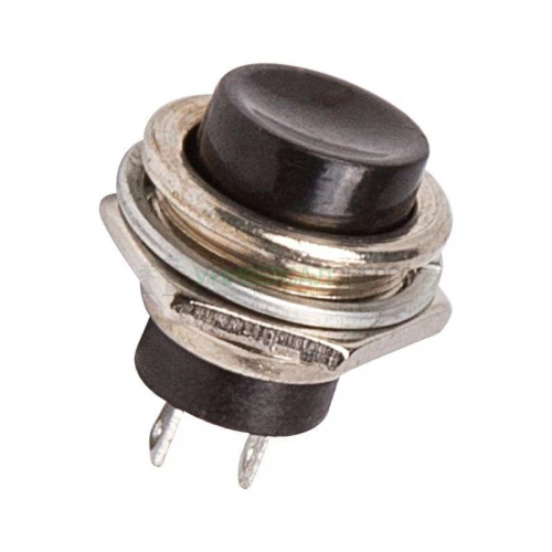Выключатель-кнопка металл 250В 2А (2с) OFF-(ON) d16.2 черн. (RWD-306) Rexant 36-3350