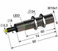 Выключатель бесконтактный PS2-18M90-5B84-Z (ВБ2.18М.90.5.8.4.Z) МЕГА-К A8010-80087064