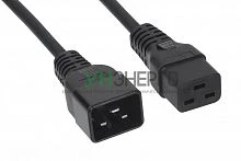 Кабель питания IEC 320 C19-IEC 320 C20 (3х1.5) PC-IEC19-IEC20-1.8M 16А прямая вилка 1.8м Cabeus 9554c