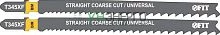Набор полотен по дереву металлу пластмассе Bimetal фрезерованные зубья 132/106мм перемен. шаг T345XF (уп.2шт) FIT 40959 Набор полотен по дереву металлу пластмассе Bimetal фрезерованные зубья 132/106мм перемен. шаг T345XF (уп.2шт) FIT 40959