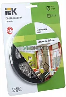 Лента светодиодная ECO LED LSR-3528G60-4.8-IP20-12V 5Вт/м (уп.5м) зел. IEK LSR1-5-060-20-1-05