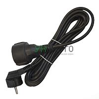 Удлинитель-шнур 1х5м с заземл. 16А IP20 ПВС 3х1 черн. DOMTOK 2359