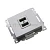 Розетка USB 2-местная (механизм), STEKKER GLS10-7115-03, 250B, 2.4А. серия Катрин, серебро 39588