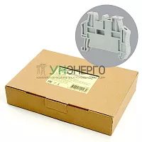 Концевой стопор (ограничитель) на DIN рейку для ЗНИ, серый LD590 49263