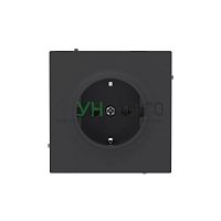 Розетка силовая KANT 2P+E без шторки черн. уголь DKC 7012033 Розетка силовая KANT 2P+E без шторки черн. уголь DKC 7012033