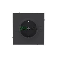 Розетка силовая KANT 2P+E без шторки черн. уголь DKC 7012033
