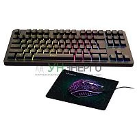 Комплект клавиатура и мышь DX750 игровые 1200-3600dpi + коврик черн. Intro Б0056140 Комплект клавиатура и мышь DX750 игровые 1200-3600dpi + коврик черн. Intro Б0056140
