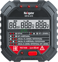 Тестер 95 797 NMT-St-107D для розеток и УЗО с вольтметром Navigator 95797 Тестер 95 797 NMT-St-107D для розеток и УЗО с вольтметром Navigator 95797