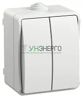 Выключатель 2-кл. ОП Форс IP54 ВС20-2-0-ФБ бел. IEK EVS20-K01-10-54-DC Выключатель 2-кл. ОП Форс IP54 ВС20-2-0-ФБ бел. IEK EVS20-K01-10-54-DC