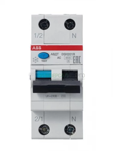 Выключатель автоматический дифференциального тока DSH201R C10 AC30 ABB 2CSR245072R1104 фото 2