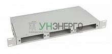 Кросс бокс оптический FO-CS-19-3FP-GY 19дюйм 1U на 3 адаптерные панели сер. Cabeus 11109c
