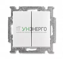 Механизм переключателя 2-кл. 1п СП Basic 10А IP20 с клавишей альп. бел. ABB 2CKA001012A2144