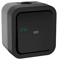 Переключатель 1-кл. ОП TORS 10А IP55 TS102 с индикацией графит IEK TS-V10-1-10-55-K53 Переключатель 1-кл. ОП TORS 10А IP55 TS102 с индикацией графит IEK TS-V10-1-10-55-K53