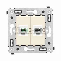 Розетка компьютерная 2-м СП Avanti "Ванильная дымка" RJ45 кат.6A без шторок механизм DKC 4405674