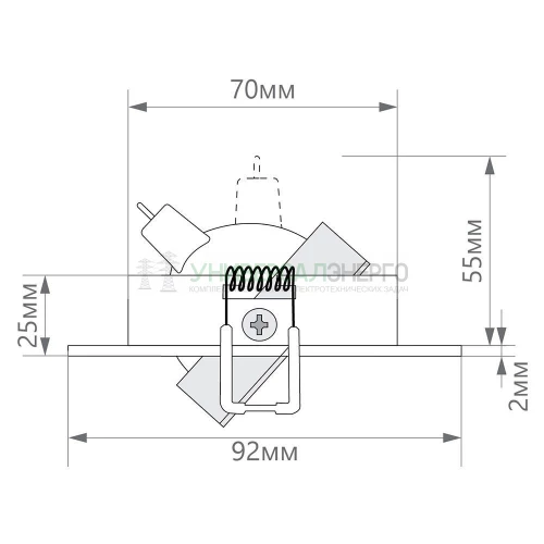 Светильник встраиваемый Feron DL2811 потолочный MR16 G5.3 белый-хром 32643 фото 2
