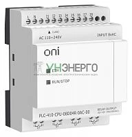 Модуль ЦПУ ПЛК 410 8 DI 4 RO 220В AC с Ethernet портом без экрана ONI PLC-410-CPU-08D04R-0AC-00
