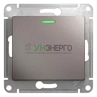 Переключатель проходной 1-кл. СП Glossa 10А IP20 (сх. 6а) 10AX механизм с подсветкой платина SE GSL001263