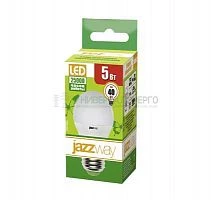 Лампа светодиодная PLED- ECO-G45 5Вт E27 3000К 8+2 (уп.10шт) JazzWay 5014251