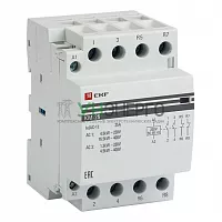 Контактор модульный КМ 25А 2NО+2NC (3 мод.) PROxima EKF km-3-25-22 Контактор модульный КМ 25А 2NО+2NC (3 мод.) PROxima EKF km-3-25-22