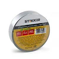 Изоляционная лента STEKKER INTP01319-20 0.13*19 мм, 20 м. серебро 39911