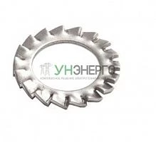 Шайба стопорная с наружными зубцами М4 DIN 6798 INOX EKF shst4-INOX