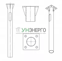 Деталь фундамента закладная ЗДФ-0.108-1.5(К200-150-4х20)-02 (для ОГК/ОКК-6) Пересвет В00000639