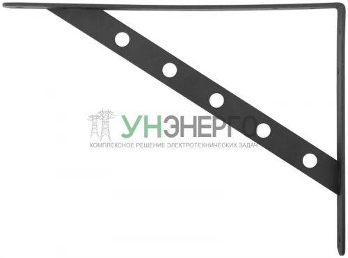 Уголок-кронштейн усиленный 300х225мм черн. КУРС 66108 фото 2