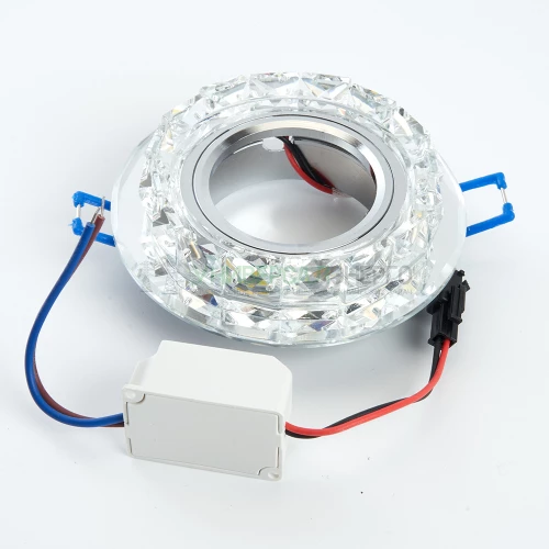 Светильник встраиваемый с белой LED подсветкой Feron CD878 потолочный MR16 G5.3 прозрачный 28823 фото 4