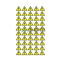 Наклейка знак электробезопасности "Опасность поражения электротоком" 25х25х25мм (уп.100шт) Rexant 56-0006-1