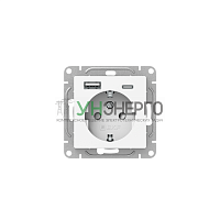 Розетка СП Эпика 16А с 2 USB-A+С с заземл. защ. шторки механизм бел. EKF UP1-SOW-111-USBA+USBC Розетка СП Эпика 16А с 2 USB-A+С с заземл. защ. шторки механизм бел. EKF UP1-SOW-111-USBA+USBC