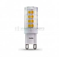 Лампа светодиодная LED4-G9/830/G9 4Вт капсульная 3000К теплый G9 340лм 220В Camelion 12244