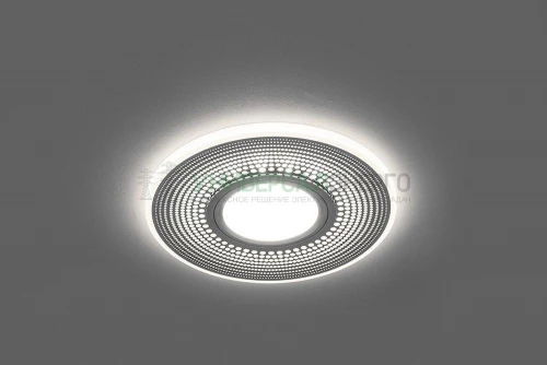 Светильник встраиваемый с белой LED подсветкой Feron CD950 потолочный MR16 G5.3 белый матовый 29712 фото 2