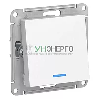 Переключатель проходной 1-кл. СП AtlasDesign 10А IP20 (сх. 6а) 10AX с подсветкой механизм бел. SE ATN000163